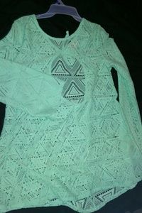 Lagaci Teal Swim Cover Up